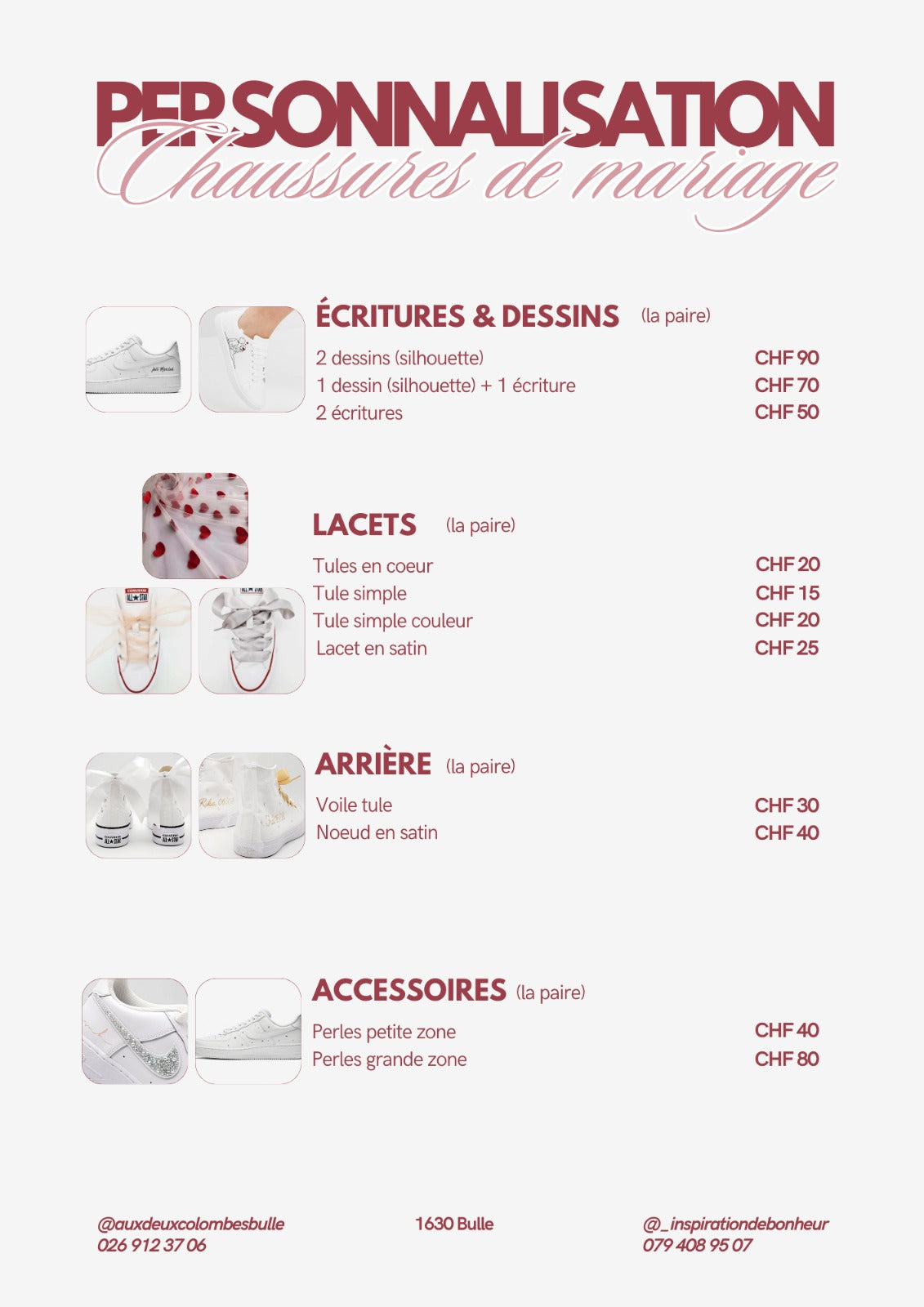 Chaussures de mariage personnalisées