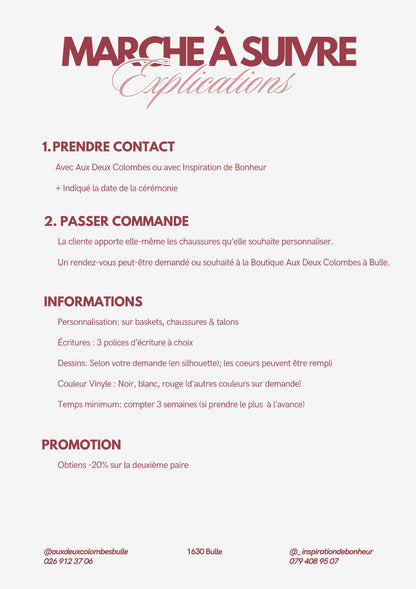 Chaussures de mariage personnalisées